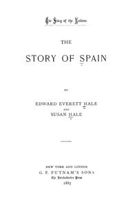 Front cover of The story of Spain by Edward Everett Hale