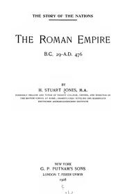 Front cover of The Roman Empire, B.C. 29 - A.D. 476 by Henry Stuart Jones