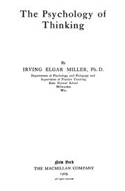 Cover of The psychology of thinking by Irving Elgar Miller