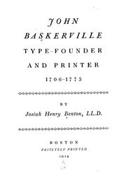 Cover of John Baskerville by Josiah H. Benton