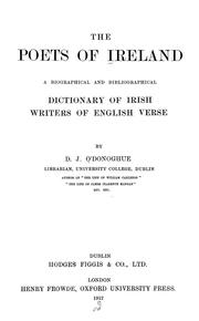 Front cover of The poets of Ireland by D. J. O'Donoghue