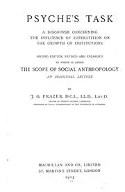 Cover of Psyche's task by James George Frazer