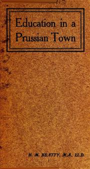 Cover of Education in a Prussian town by Herbert Macartney Beatty