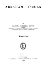 Cover of Abraham Lincoln by Charles Carleton Coffin