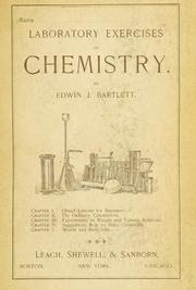 Front cover of Laboratory exercises in chemistry by Edwin Julius Barlett