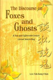 Front cover of The discourse on foxes and ghosts by Tak-hung Leo Chan