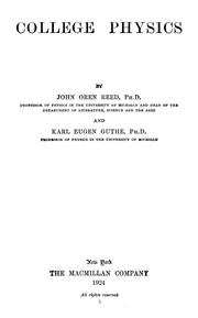 Cover of College physics by John Oren Reed