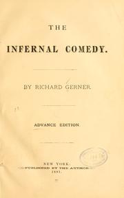 Cover of The infernal comedy by Richard Gerner