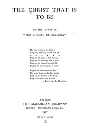 Cover of The Christ that is to be by Lily Dougall
