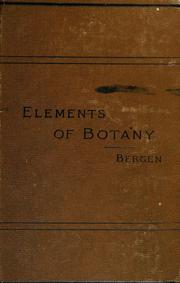 Front cover of Elements of botany by Joseph Y. Bergen