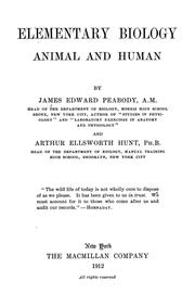 Front cover of Elementary biology, animal and human by James Edward Peabody