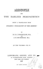 Cover of Philosophie der Griechen by Eduard Zeller