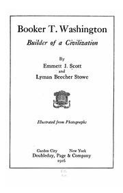 Front cover of Booker T. Washington, builder of a civilization by Emmett J. Scott