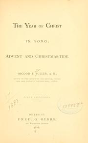 Front cover of The year of Christ in song by Osgood E. Fuller