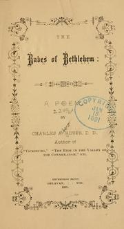Front cover of The babes of Bethlehem by Charles A. (Charles Albert) Hobbs