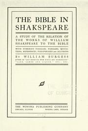 Cover of The Bible in Shakspeare by William Burgess