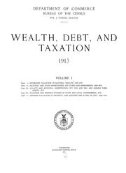 Cover of Wealth, debt, and taxation by United States. Bureau of the Census