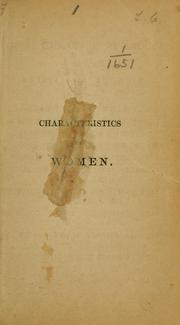 Cover of Characteristics of women by Mrs. Anna Jameson