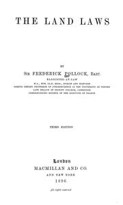 Cover of The land laws by Sir Frederick Pollock