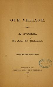 Front cover of Our village by John M. Richmond