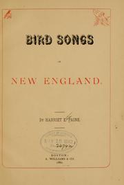 Cover of Bird songs of New England by Harriet E. Paine