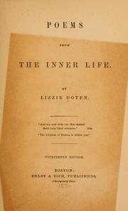 Cover of Poems from the inner life by Doten, Lizzie