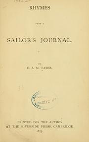 Cover of Rhymes from a sailor's journal by C. A. M. Taber
