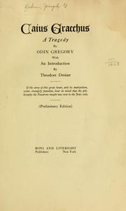 Cover of Caius Gracchus by Robin, Joseph G. playwright.