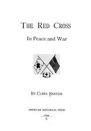 Front cover of The Red Cross in peace and war by Clara Barton