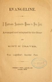 Cover of Evangeline by Robert N. Traver