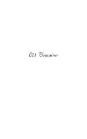 Cover of Old Touraine by Sir Theodore Andrea Cook