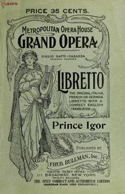 Front cover of Kni︠a︡zʹ Igorʹ by Aleksandr Porfir'evich Borodin