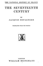 Cover of The seventeenth century in France by Jacques Boulenger
