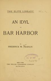Front cover of An idyl of Bar Harbor by Frederick W. Pearson