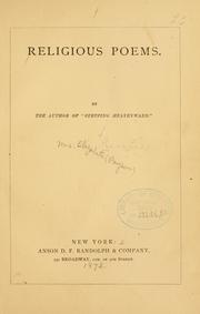 Front cover of Religious poems by Elizabeth Prentiss
