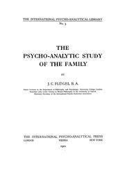 Cover of The psycho-analytic study of the family by J. C. Flugel