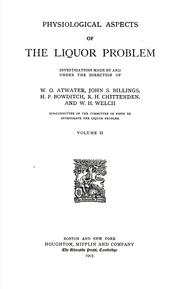 Front cover of Physiological aspects of the liquor problem by John S. Billings