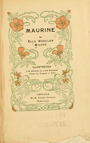 Cover of Maurine by Ella Wheeler Wilcox
