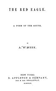 Cover of The Red Eagle by Alexander Beaufort Meek