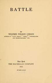 Cover of Battle by Wilfrid Wilson Gibson