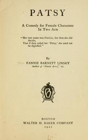Cover of Patsy by Fannie Barnett Linsky