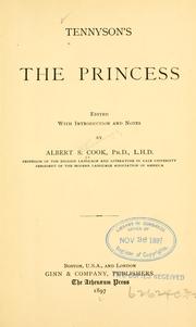 Front cover of Tennyson's The princess by Alfred Lord Tennyson