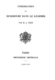 Front cover of Introduction du buddhisme dans le Kashmir by Léon Feer