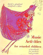 Front cover of Music activities for retarded children by David R. Ginglend