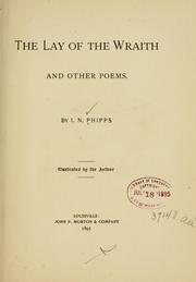 Front cover of The lay of the wraith and other poems by I. N. Phipps