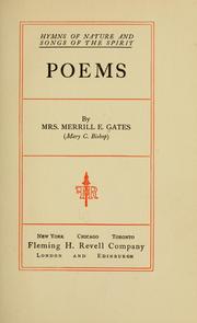 Front cover of Hymns of nature and songs of the spirit by Gates, Mary C. Bishop "Mrs. M. E. Gates,"