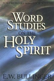 Front cover of Word studies on the Holy Spirit by Ethelbert William Bullinger