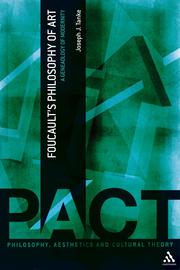 Front cover of Foucault's philosophy of art by Joseph J. Tanke