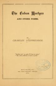 Front cover of The Cuban martyrs and other poems by Charles Stephenson