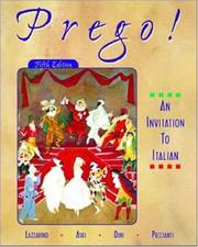 Cover of Prego! An Invitation to Italian (Student Edition + Listening Comprehension Audio CD) by Graziana Lazzarino